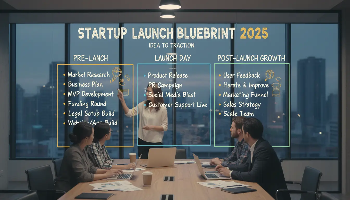 Featured image for: The Complete Startup Launch Checklist 2025: From Idea to First 100 Customers